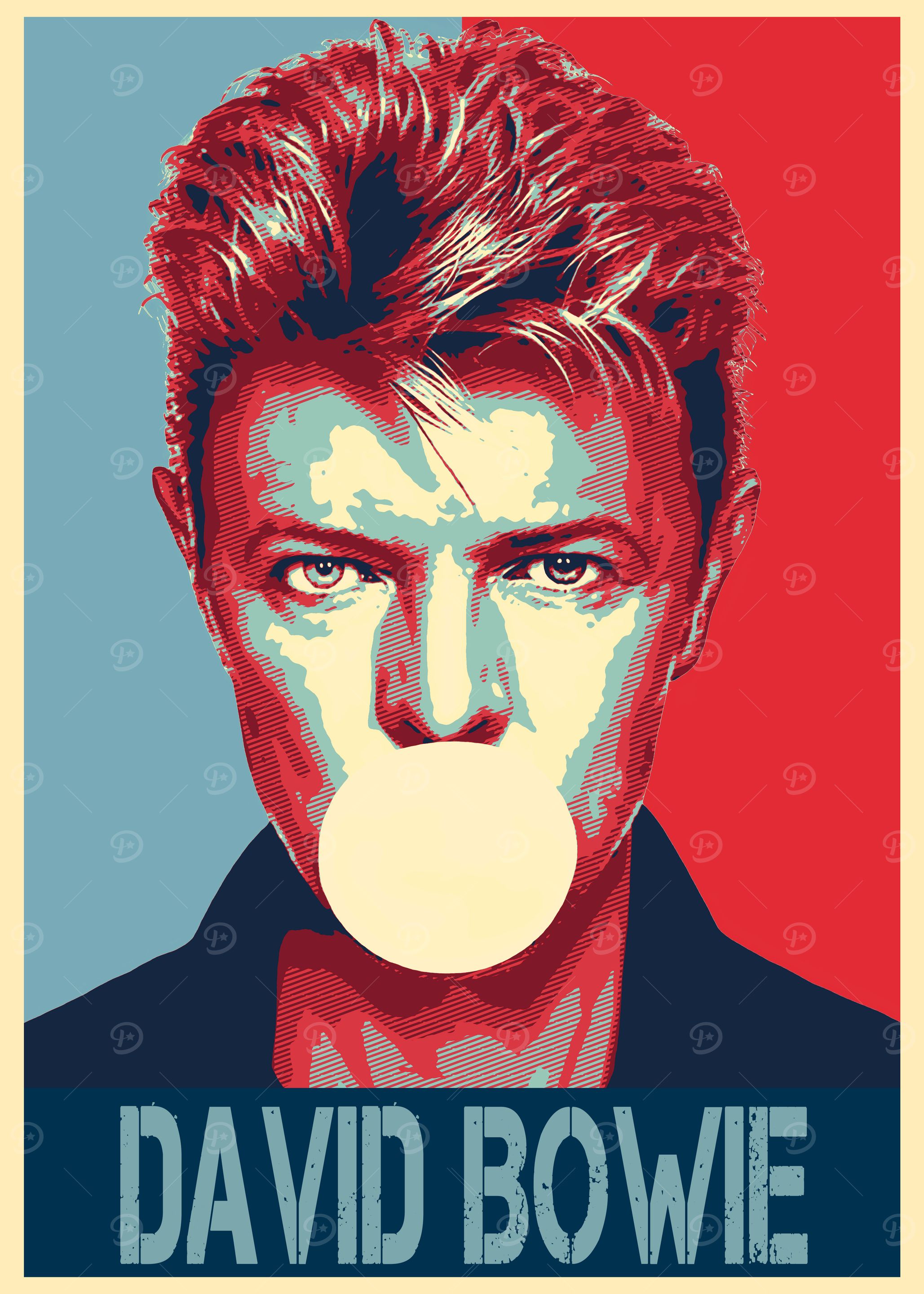 新品A1サイズ DAVID BOWIE アートポスター David Bowie Fine Art Print - 80's Pop Art - Bowie Portrait