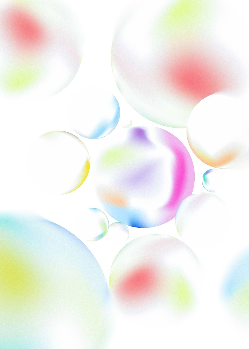'Abstract Colorful Bubbles' Poster, picture, metal print, paint by ...