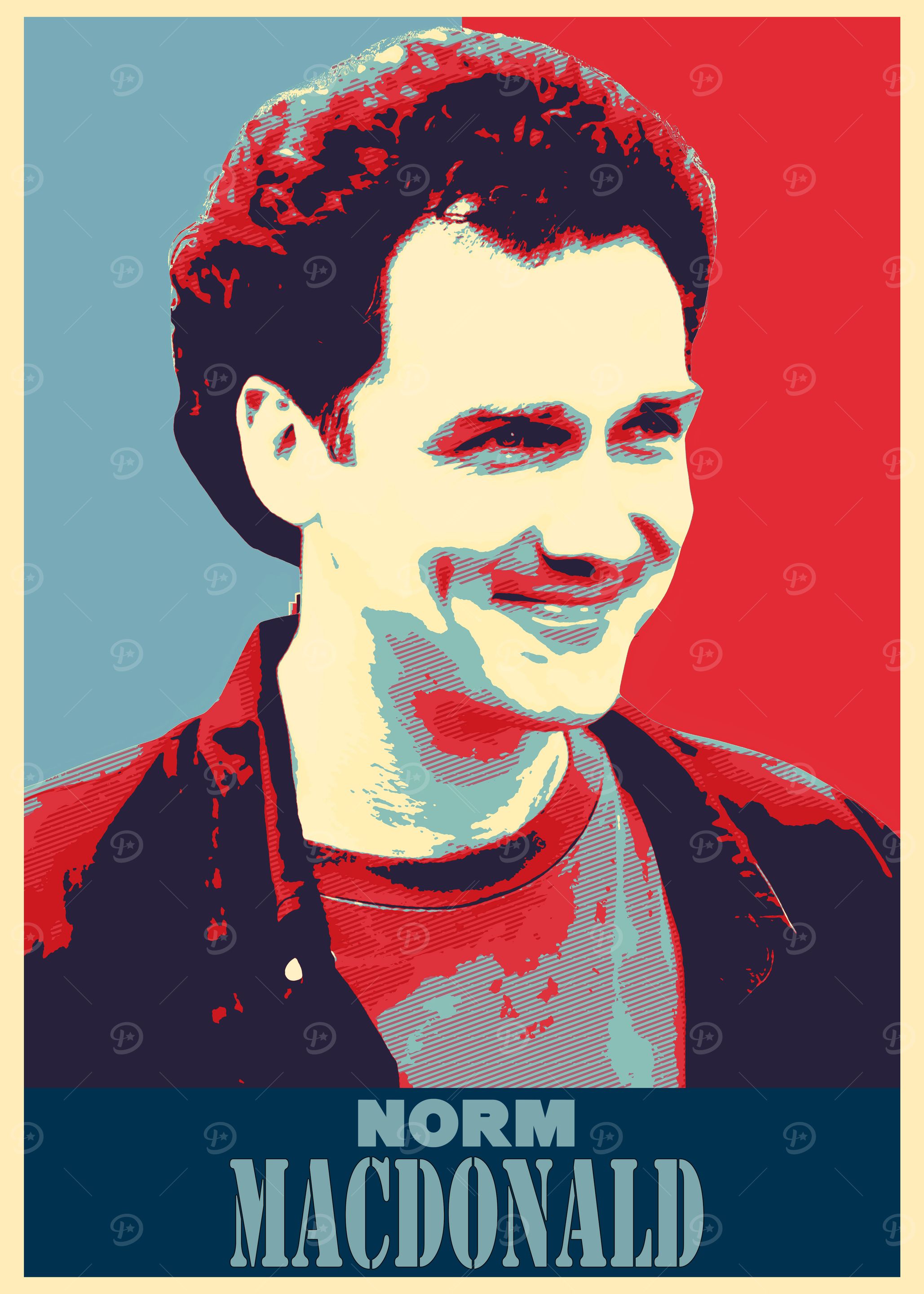 Norm Macdonald Poster' Poster, picture, metal print, paint by