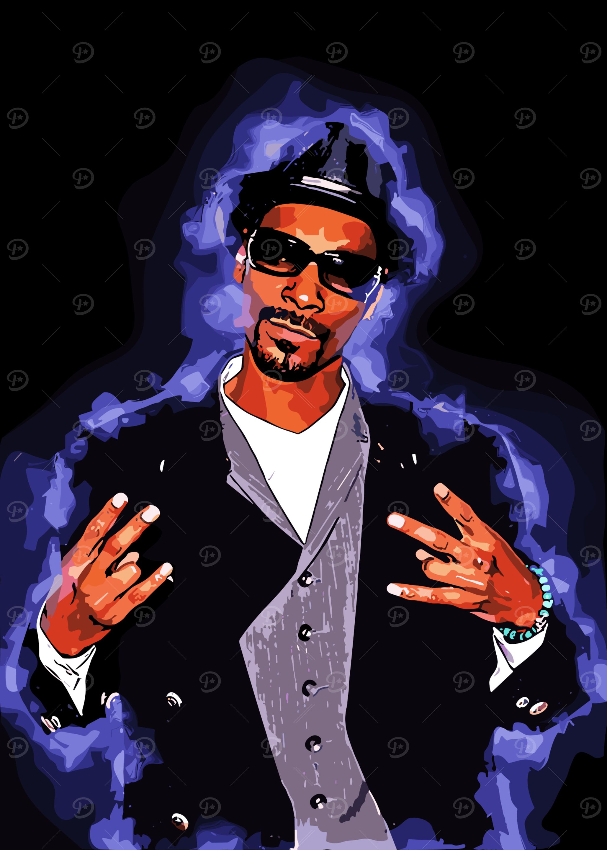 SNOOP DOGG アート Snoop Dogg Digital Art' Poster, picture, metal print, paint by