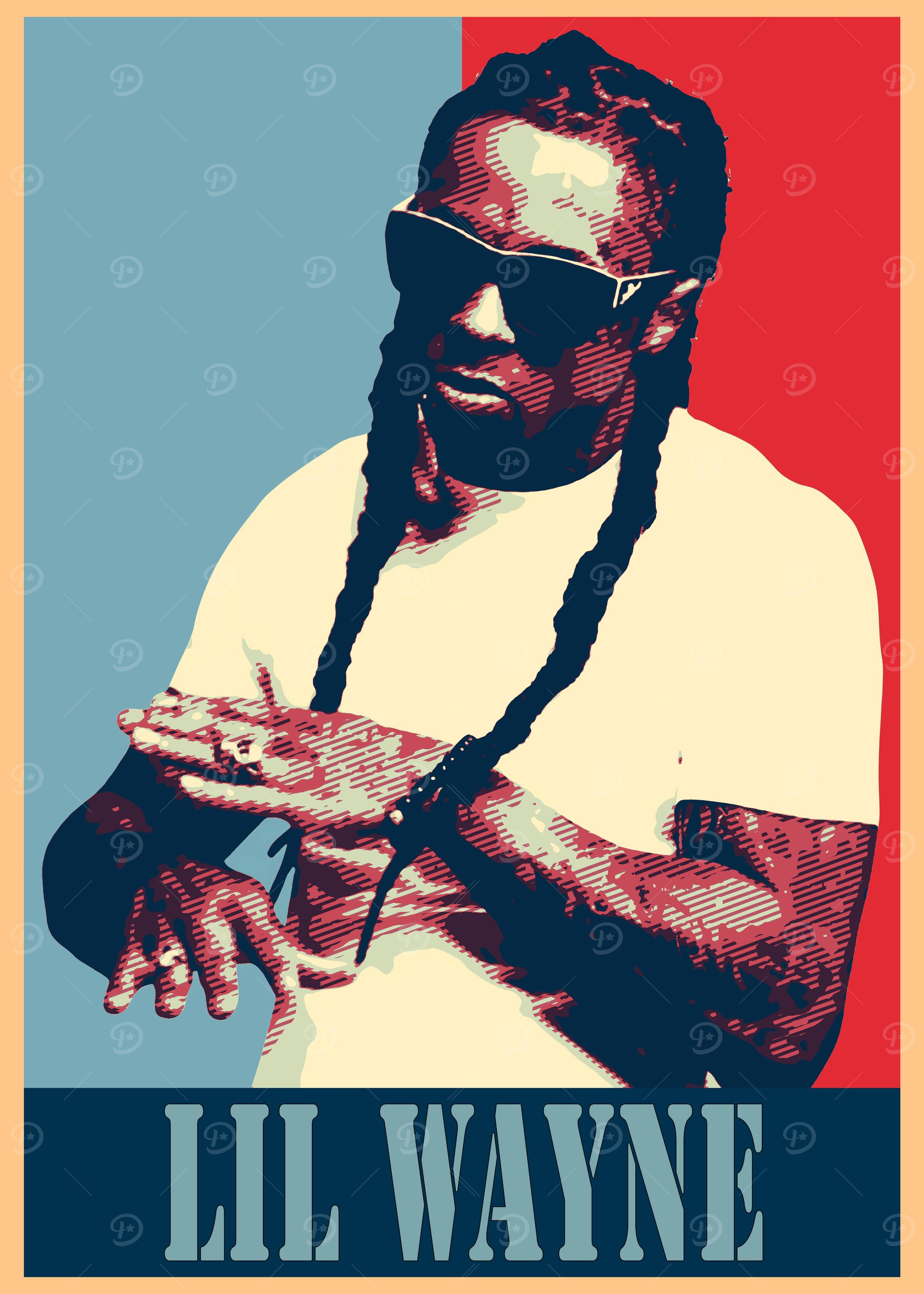Lil Wayne Pop Art Poster' Poster, picture, metal print, paint by