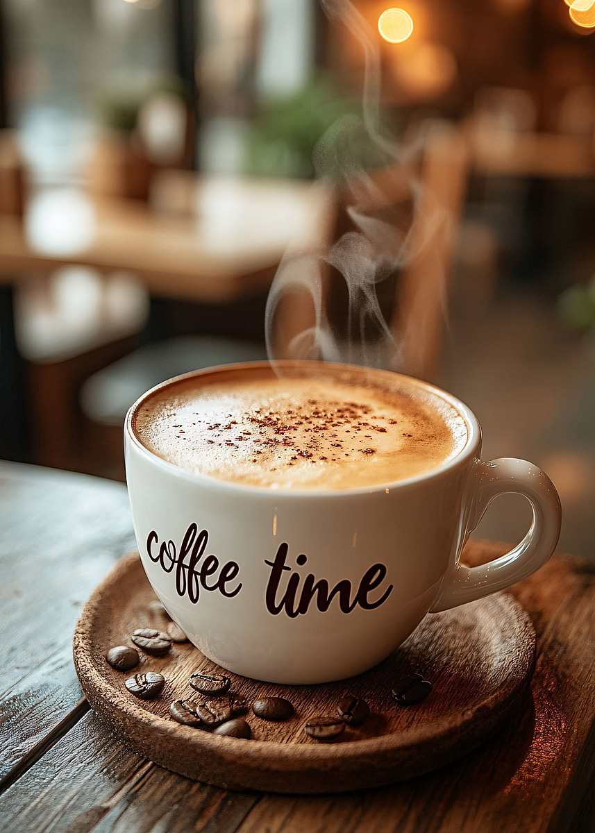 Coffee Time Mug' Poster, picture, metal print, paint by Stefan