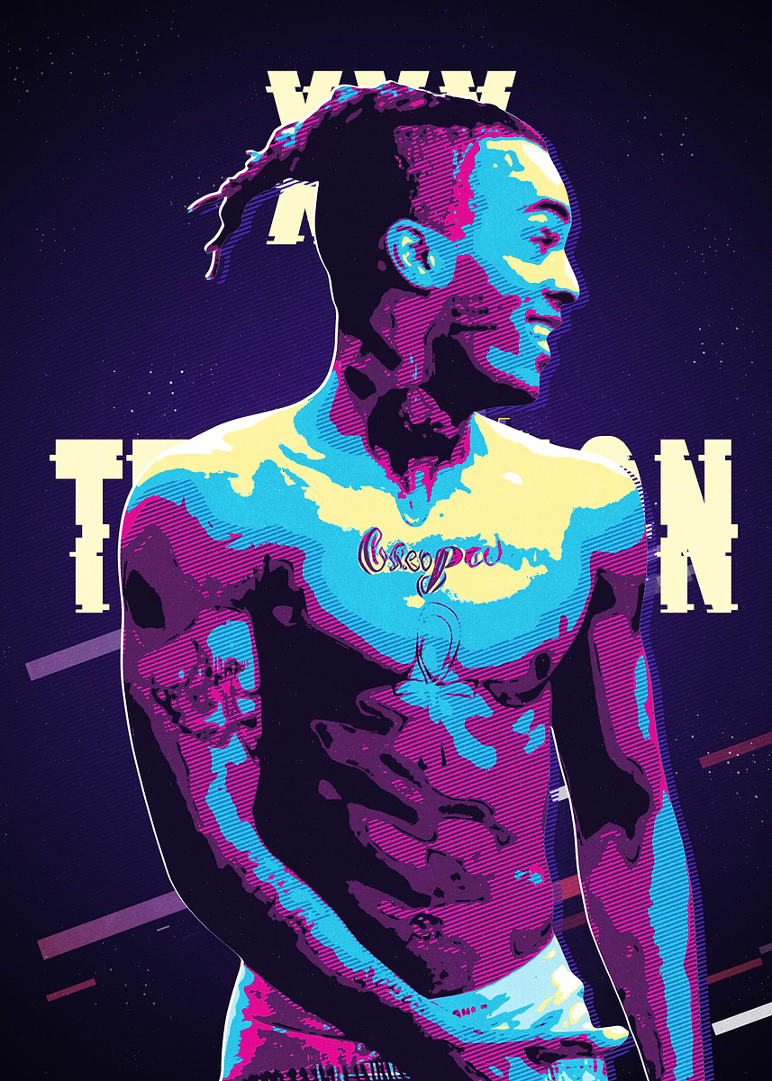 XXXTentacion Portrait' Poster, picture, metal print, paint by