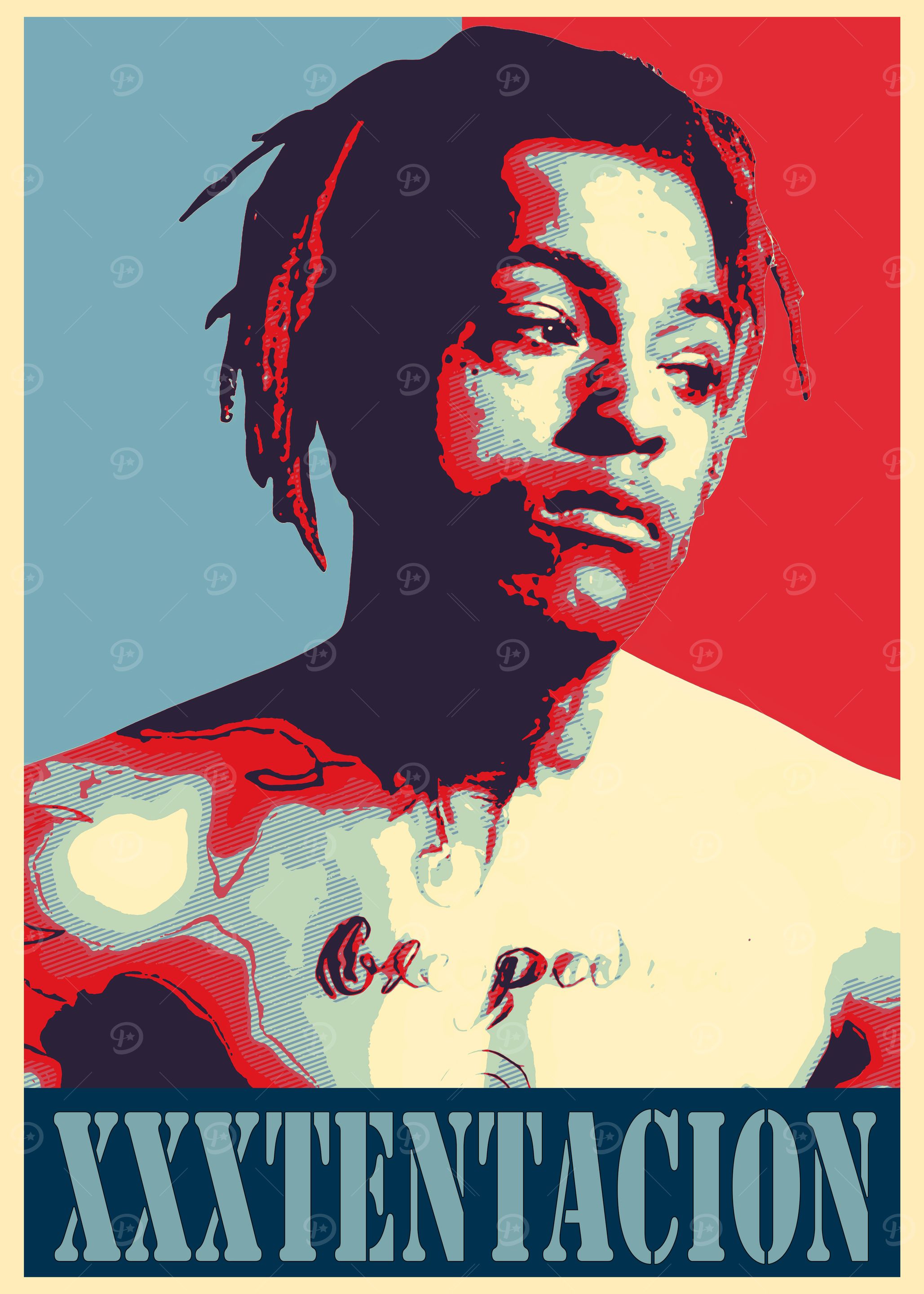 XXXTentacion hope 1' Poster, picture, metal print, paint by