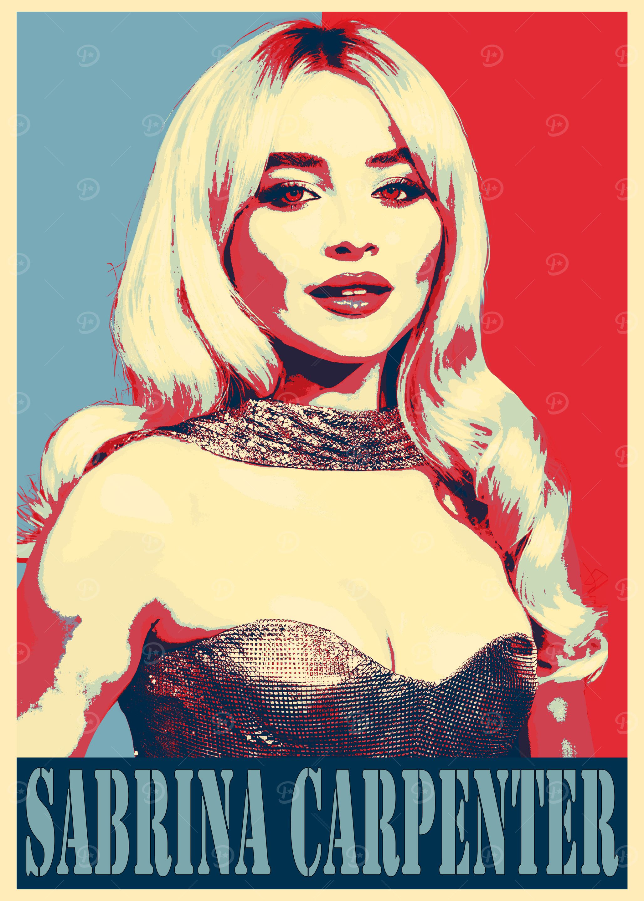Sabrina Carpenter Pop Art Poster' Poster, picture, metal print