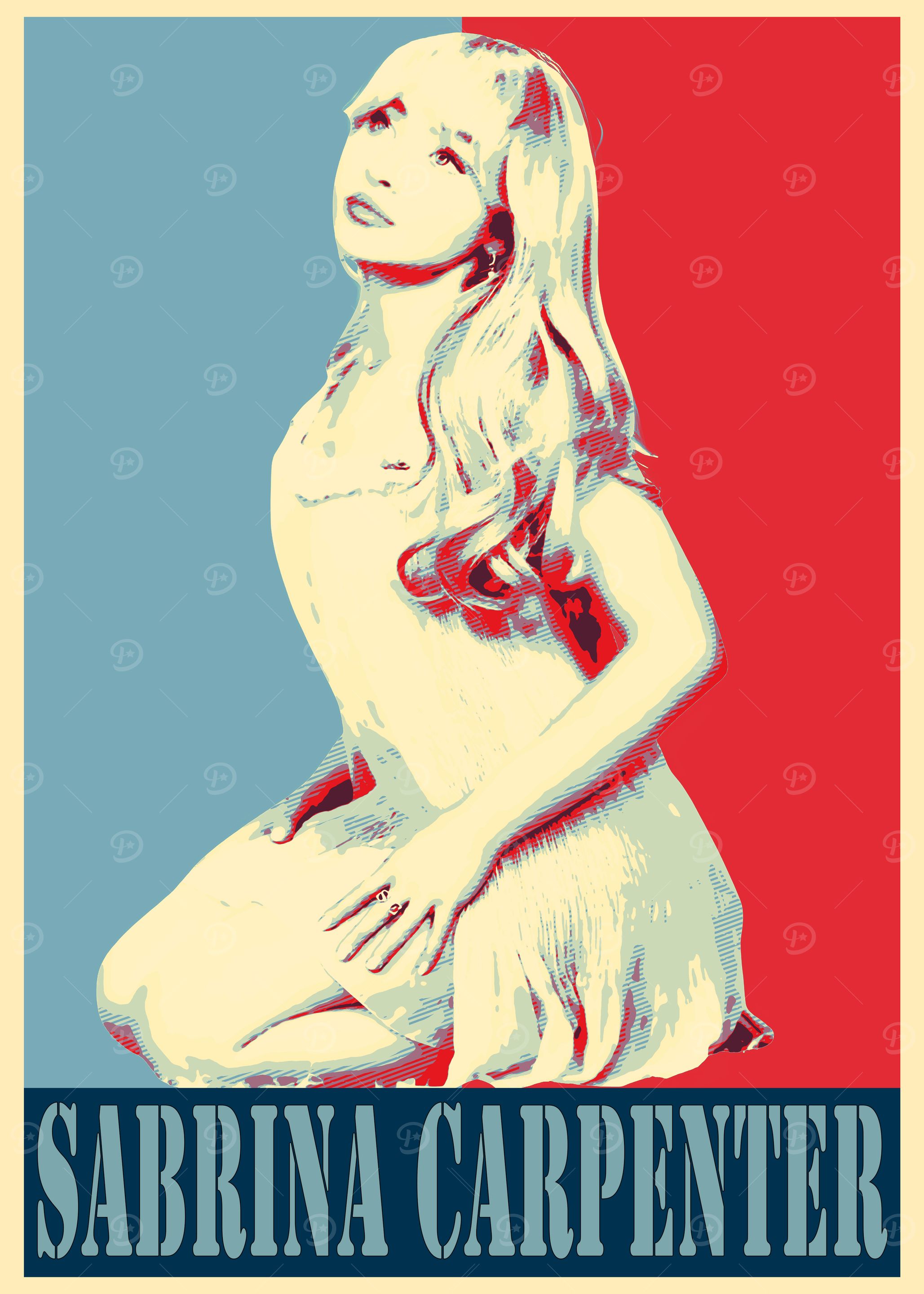 Sabrina Carpenter Poster' Poster, picture, metal print, paint by