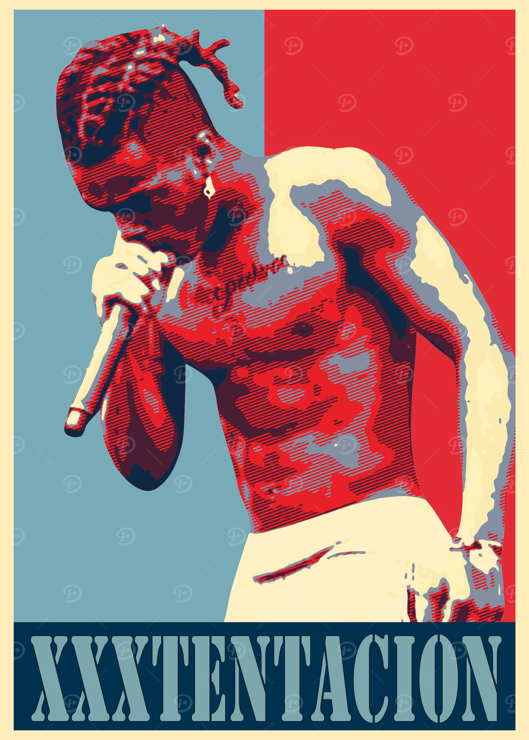 XXXTentacion Poster' Poster, picture, metal print, paint by ENYA