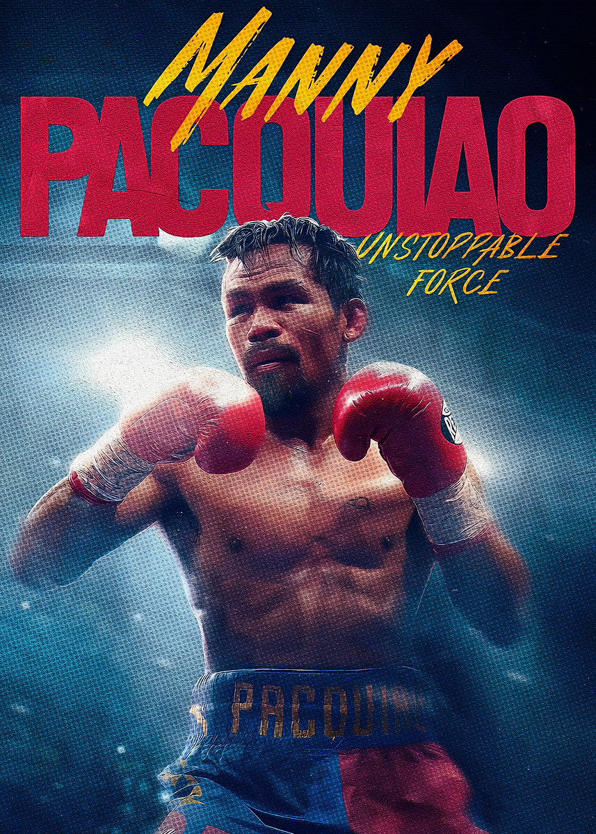 Manny Pacquiao Boxing Poster' Poster, picture, metal print, paint
