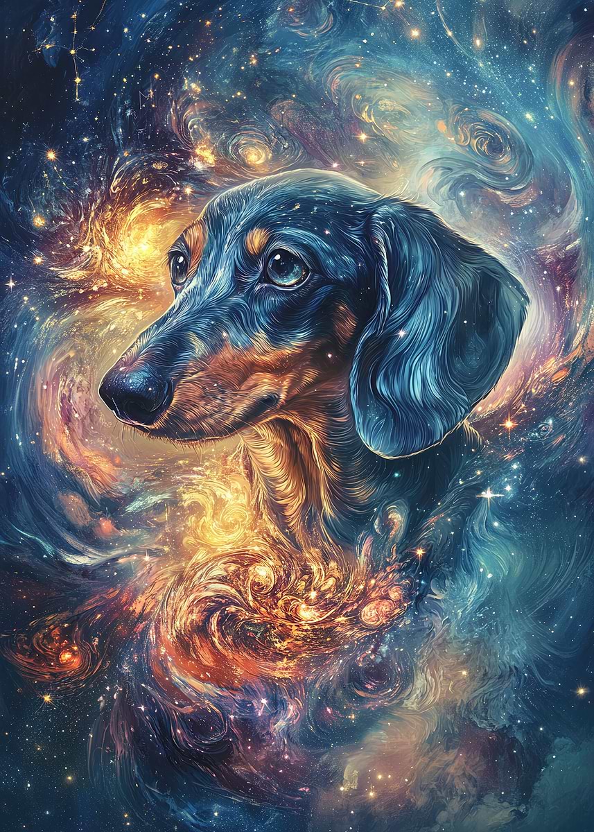 【非売品】DOG DAYS Complete BOX 告知ポスター 両面 激レア Cosmic Dachshund Space Sausage Dog' Poster, picture, metal print