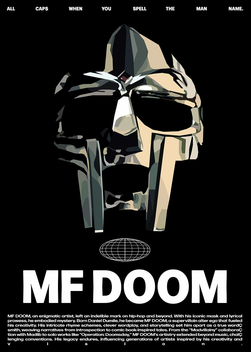 MF DOOM ' Poster, picture, metal print, paint by VisionPrint