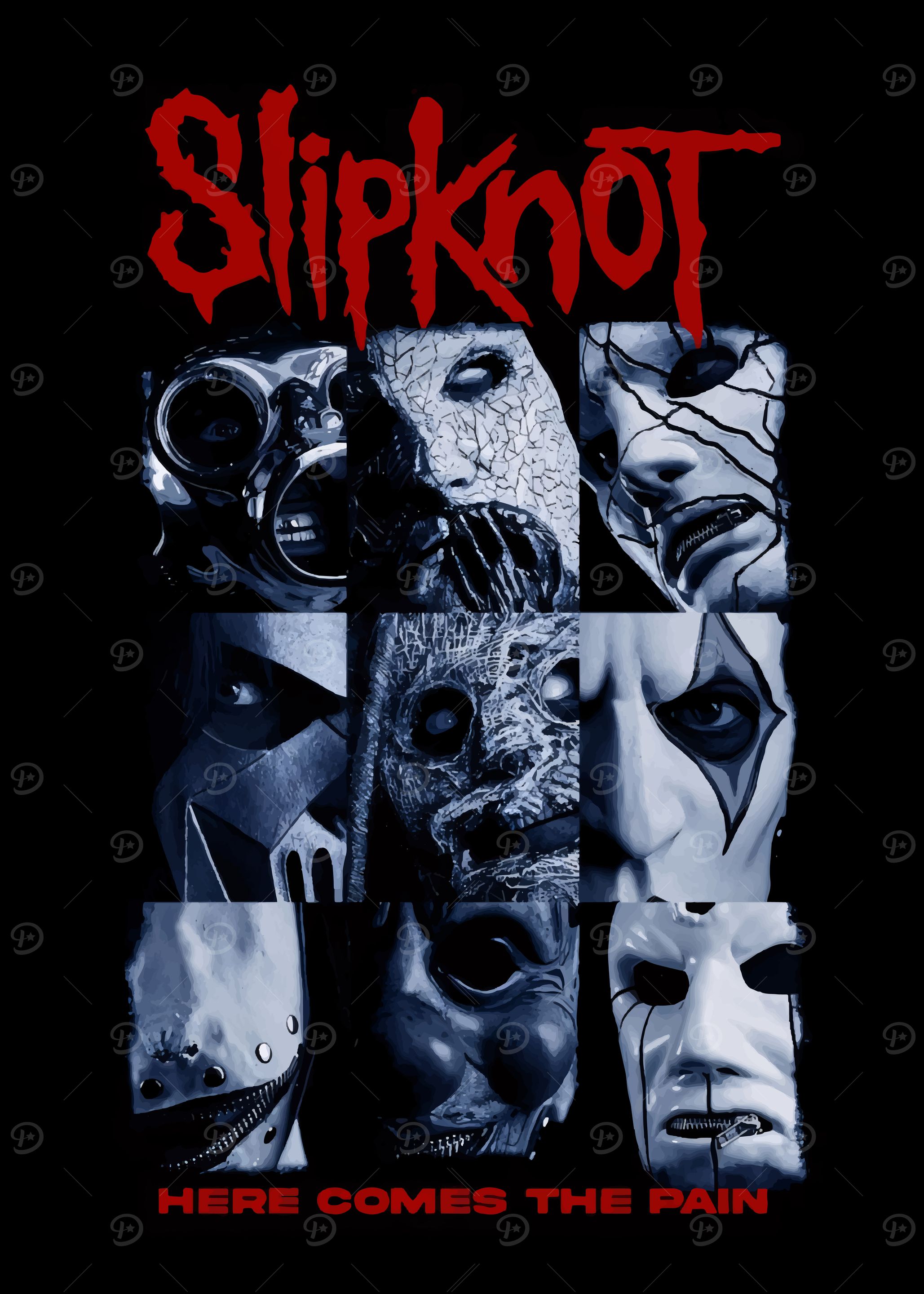 Slipknot Band Poster' Poster, picture, metal print, paint by sakim