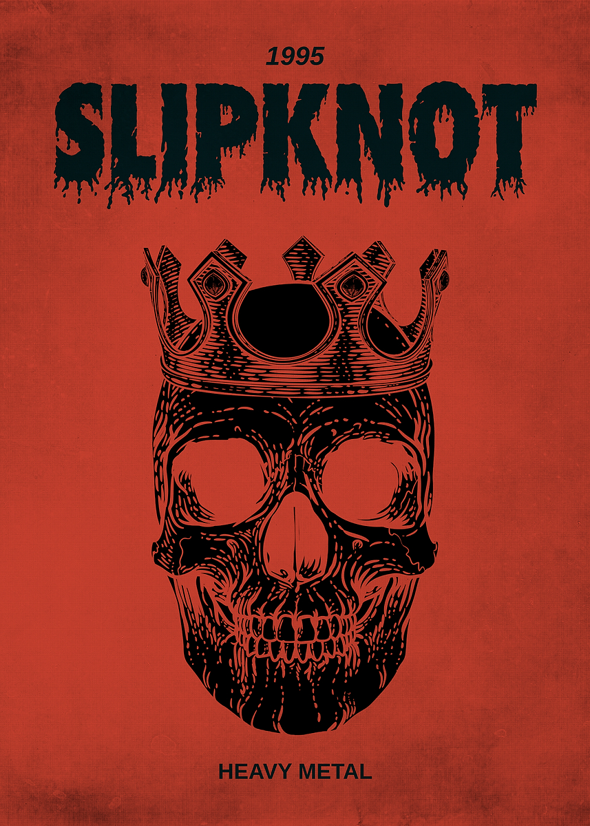 Slipknot Skull Poster' Poster, picture, metal print, paint by