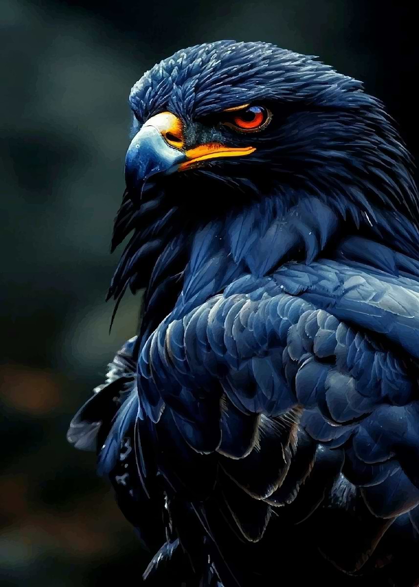 Poster Gothic Black Eagle Wall Art