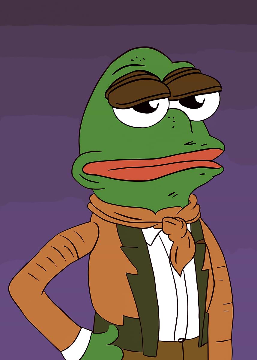 Pepe Frog ' Poster, picture, metal print, paint by Whittington