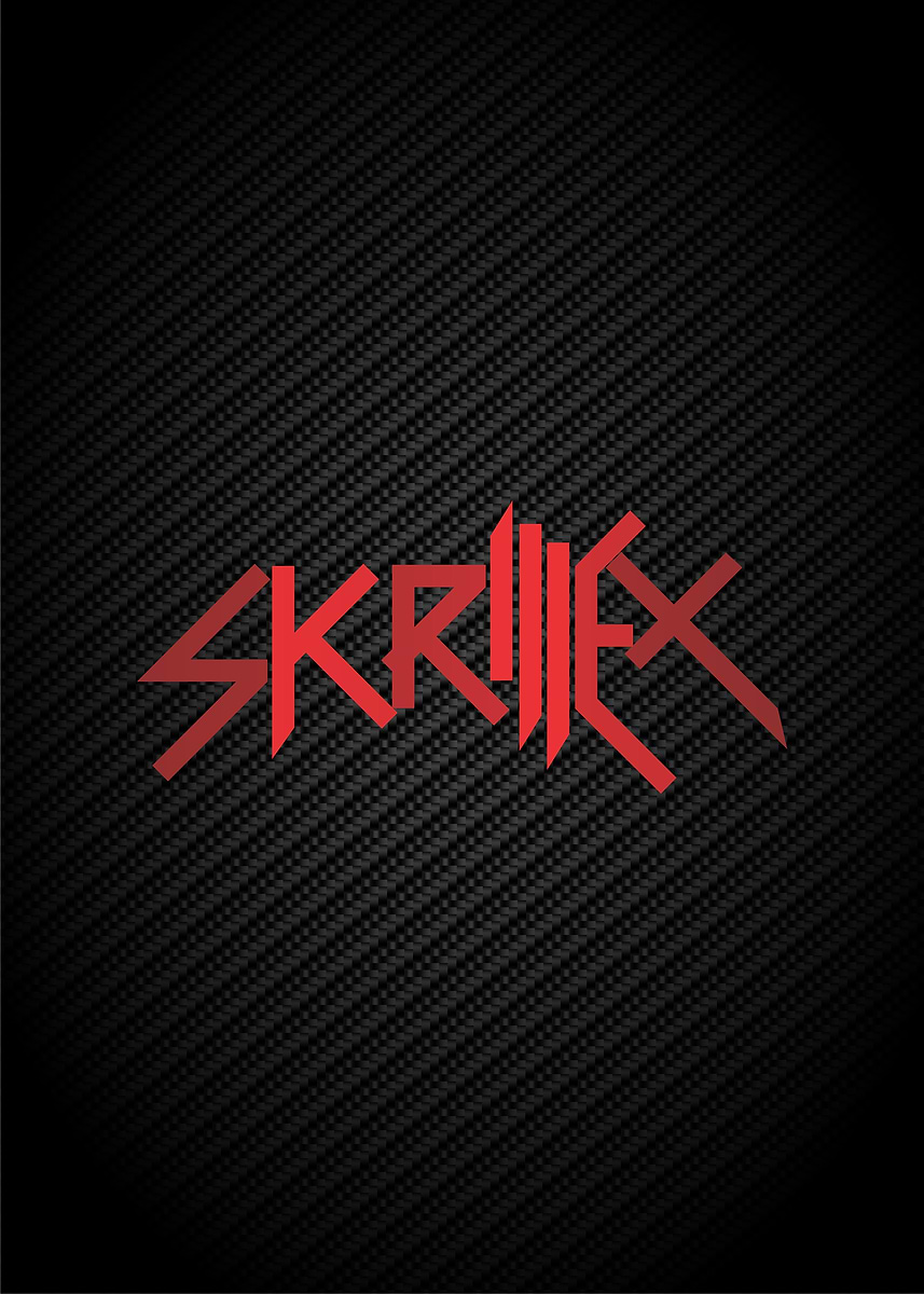 Skrillex Logo on Carbon Fiber' Poster, picture, metal print, paint
