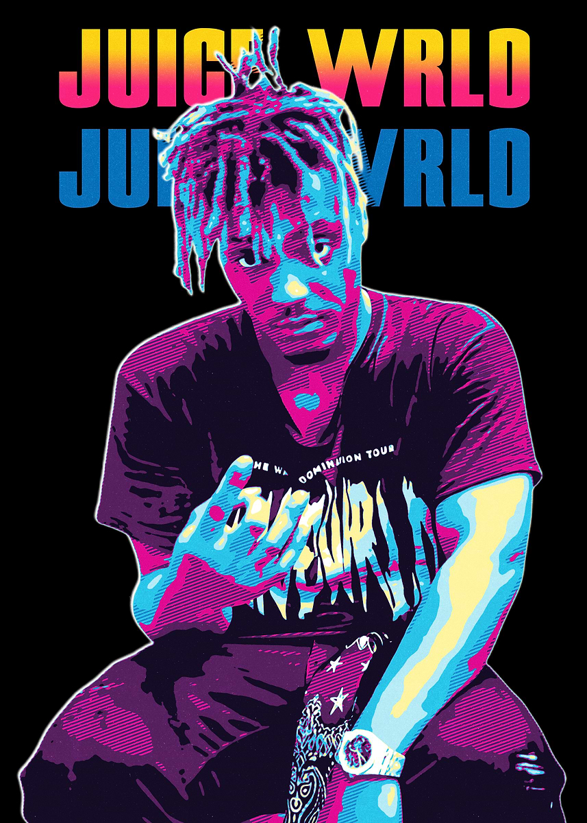Juice Wrld Style Retro' Poster, picture, metal print, paint