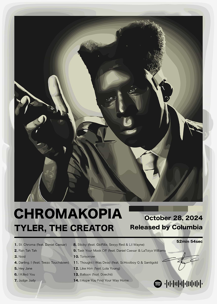 Tyler The Creator Chromakopia' Poster, picture, metal print, paint