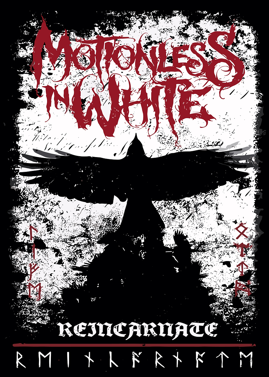 Motionless In White Reincarnate' Poster, picture, metal print