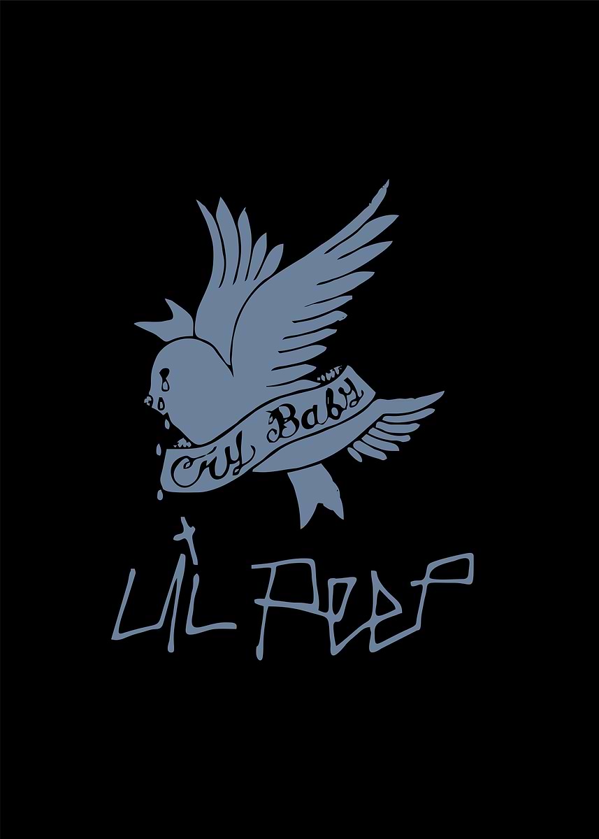 Lil Peep Cry Baby Bird Logo' Poster, picture, metal print, paint