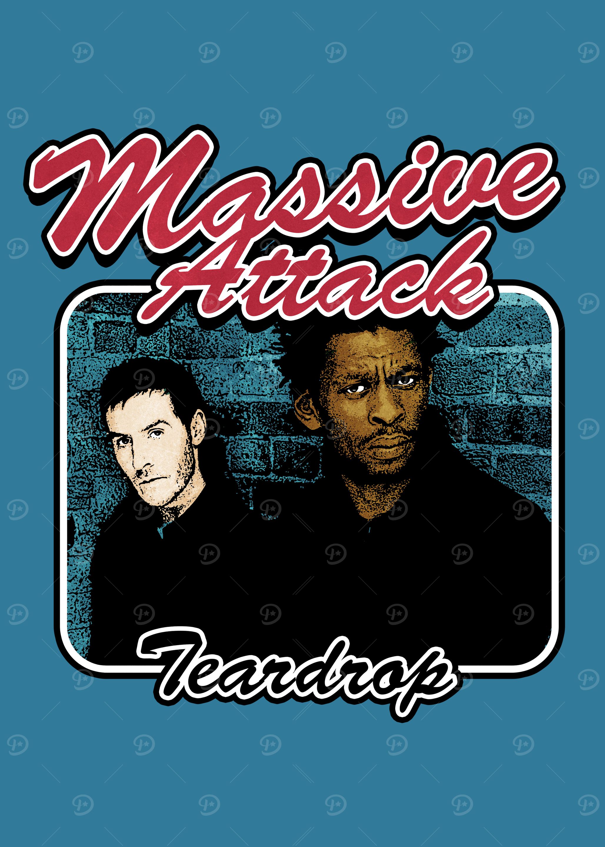 Massive Attack Teardrop Band' Poster, picture, metal print, paint