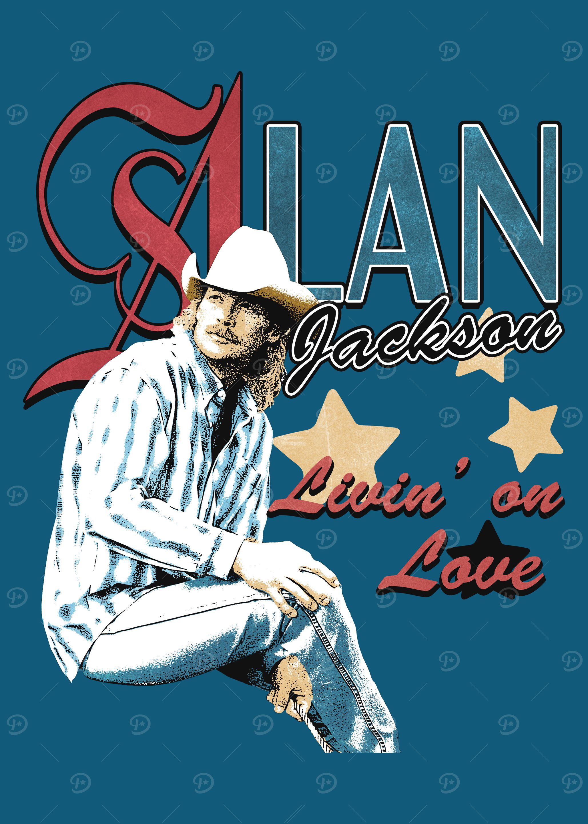 Alan Jackson Livin' on Love' Poster, picture, metal print, paint