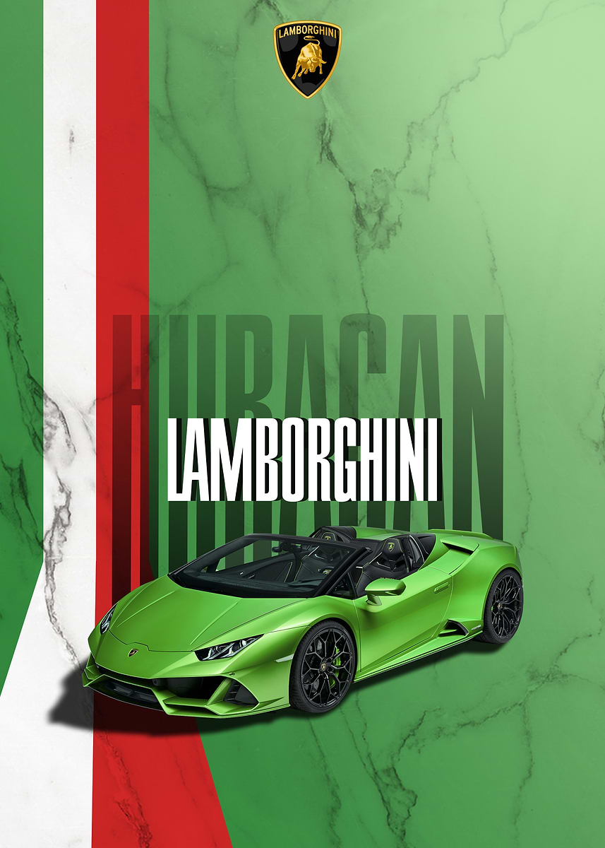 Lamborghini Huracan Poster Poster, Picture & Metal Print – Luxury