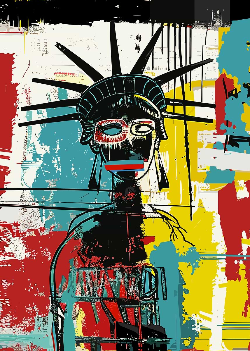 Original Statue of Liberty Pop Art' Poster, picture, metal print