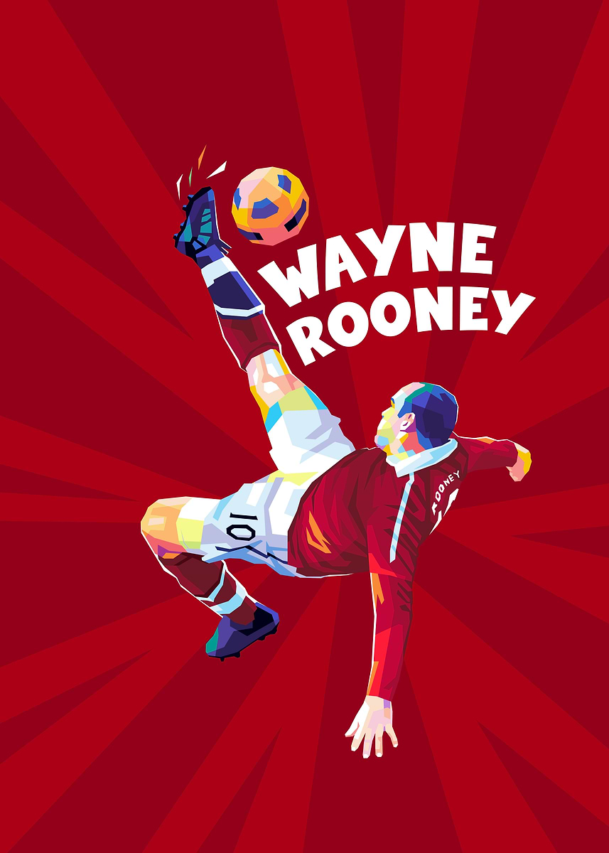 Poster Wayne Rooney Manchester United - Plusieurs Tailles De A5 à A0 NEUF