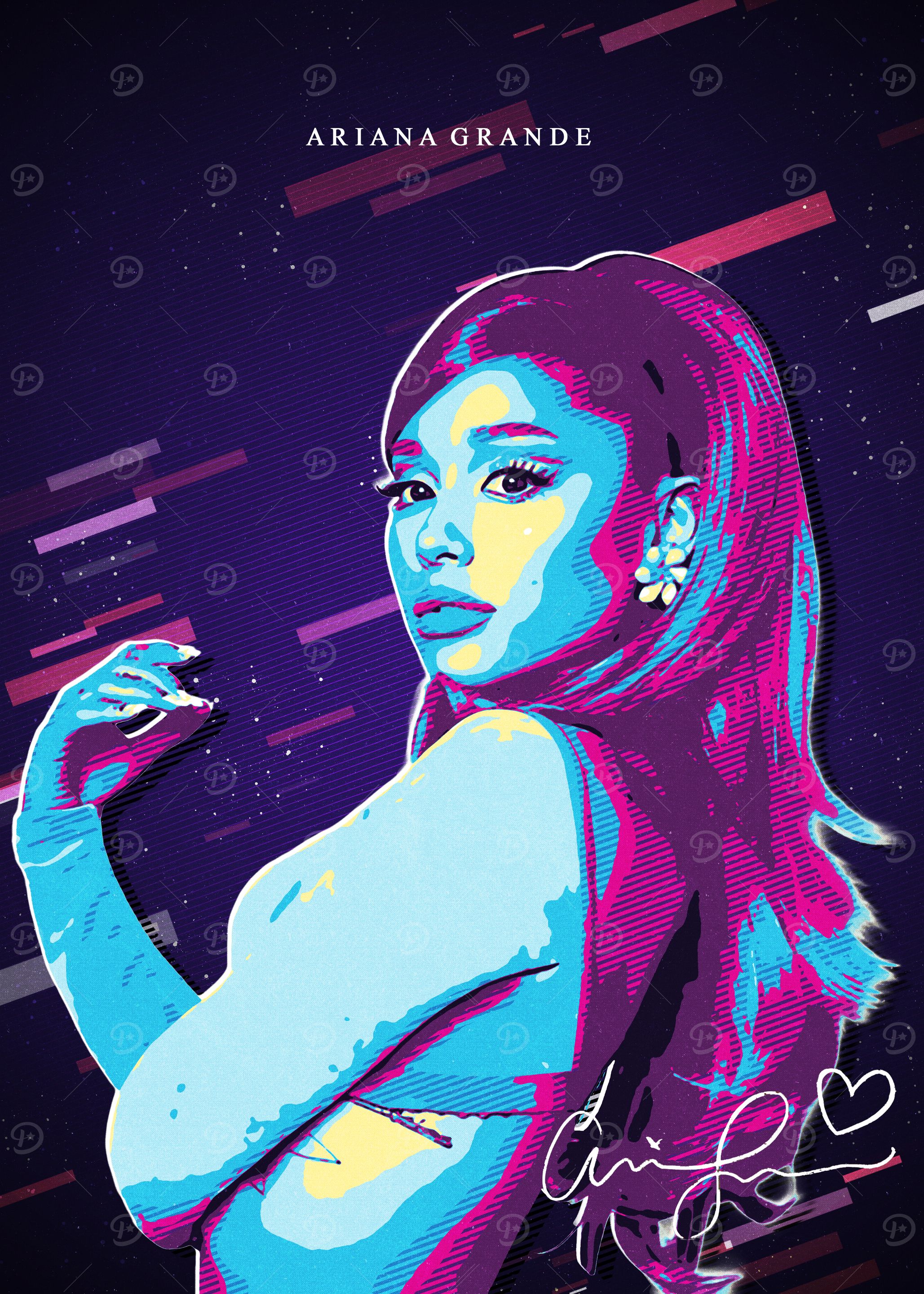 Ariana Grande Pop Art ' Poster, picture, metal print, paint by