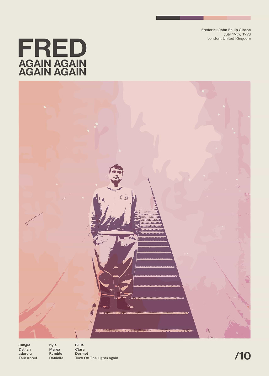ポスターセット fred again.. フレッドアゲイン Fred Again' Poster, picture, metal print, paint by LOCKET