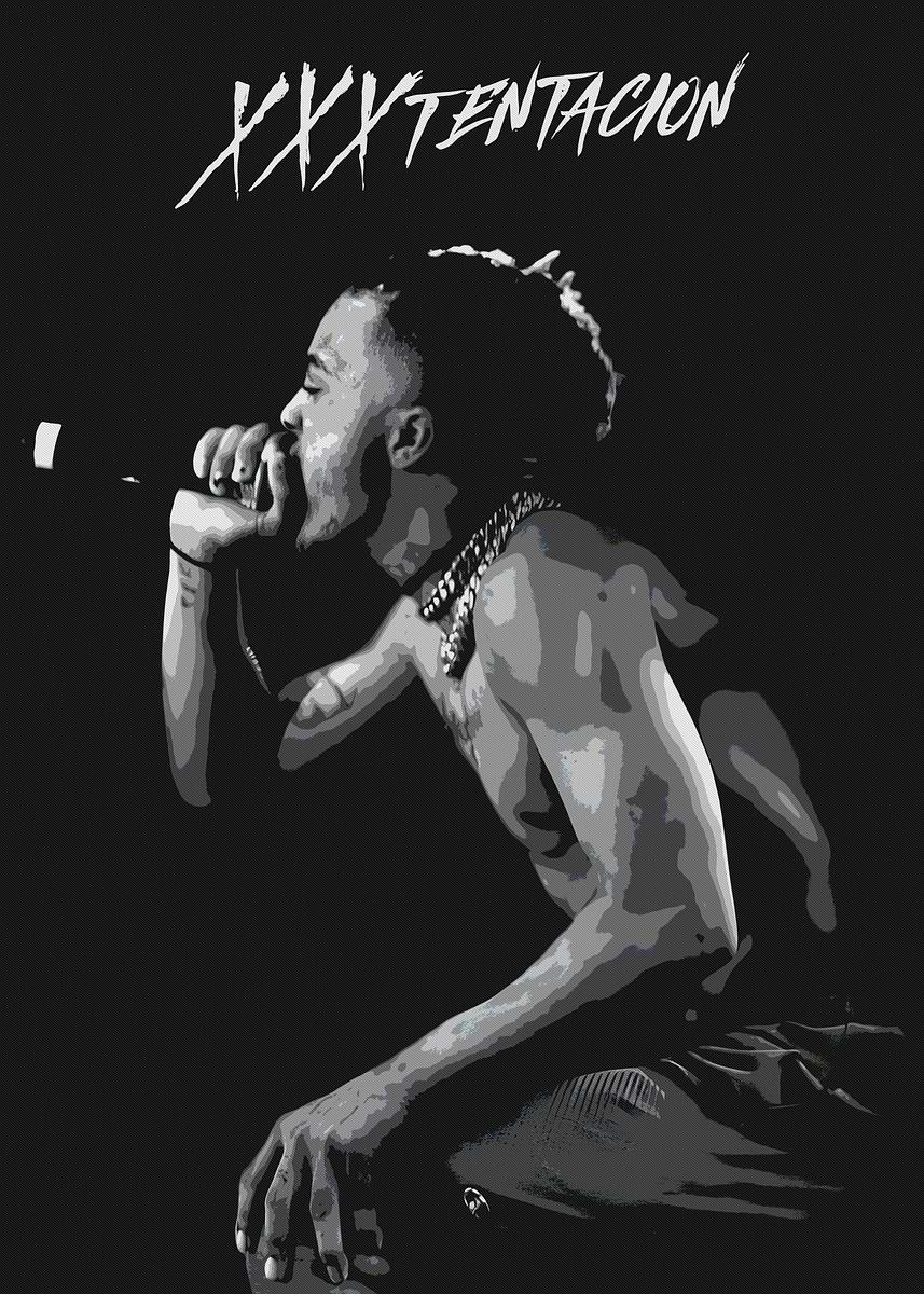 X The Singer 'XXXTentacion Portrait' Poster, picture, metal print, paint by Papa ...