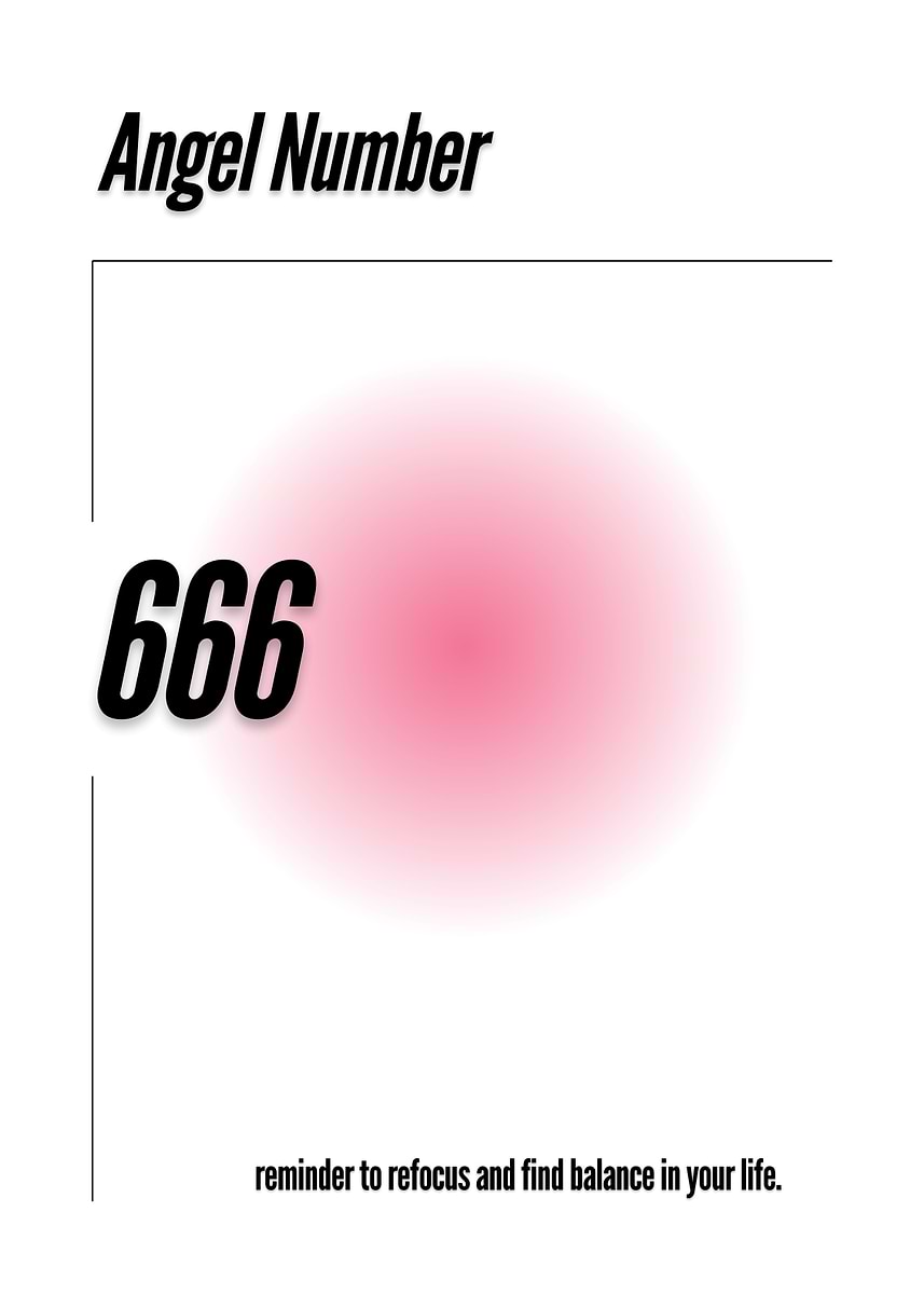 Angel Number 666' Poster, picture, metal print, paint by Martin