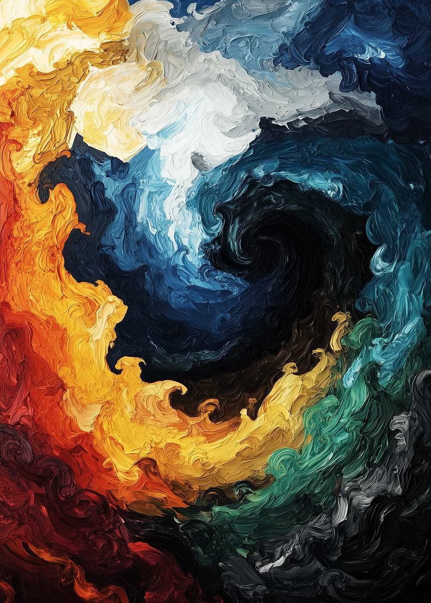 'Abstract Color World' Poster, picture, metal print, paint by ...