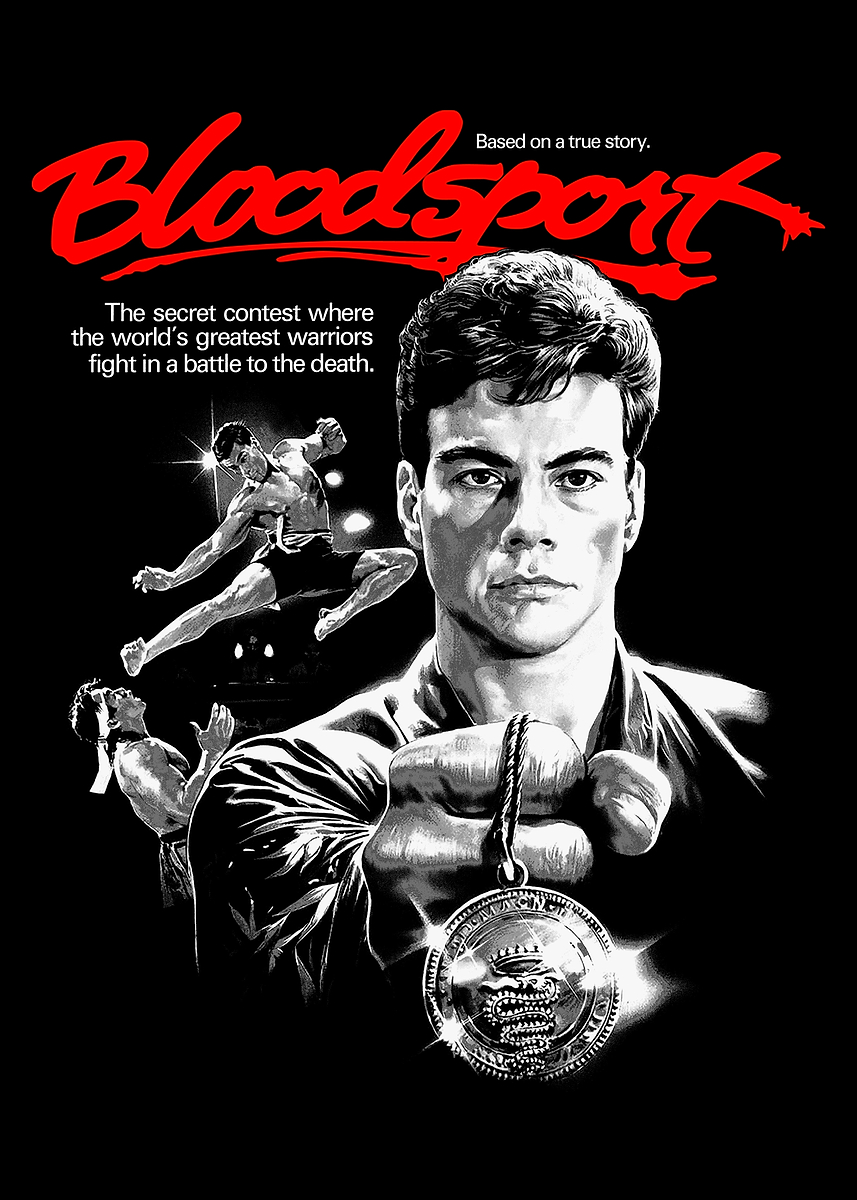 Bloodsport Movie Poster' Poster, picture, metal print, paint by
