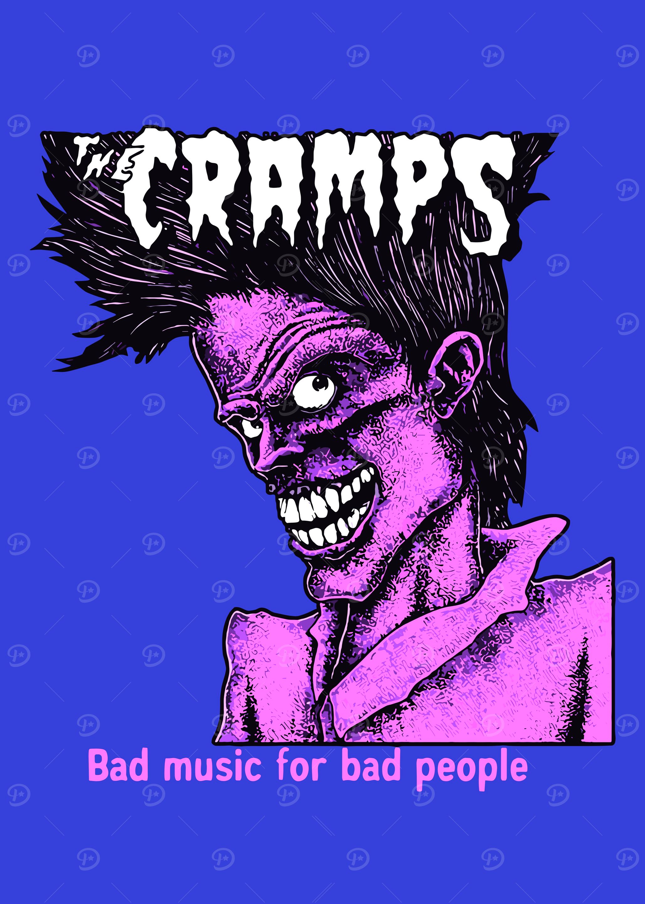 The Cramps Band Poster' Poster, picture, metal print, paint by