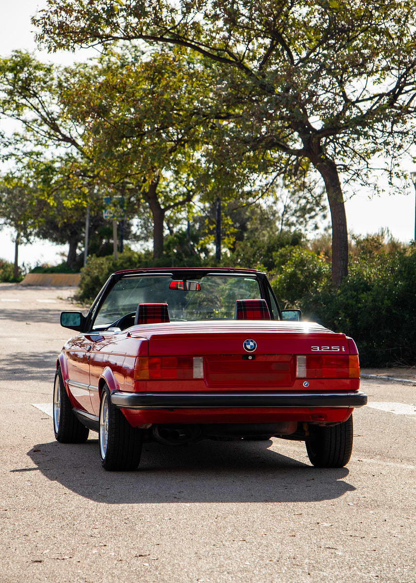 'Red BMW E30 325i Convertible' Poster, picture, metal print, paint by ...