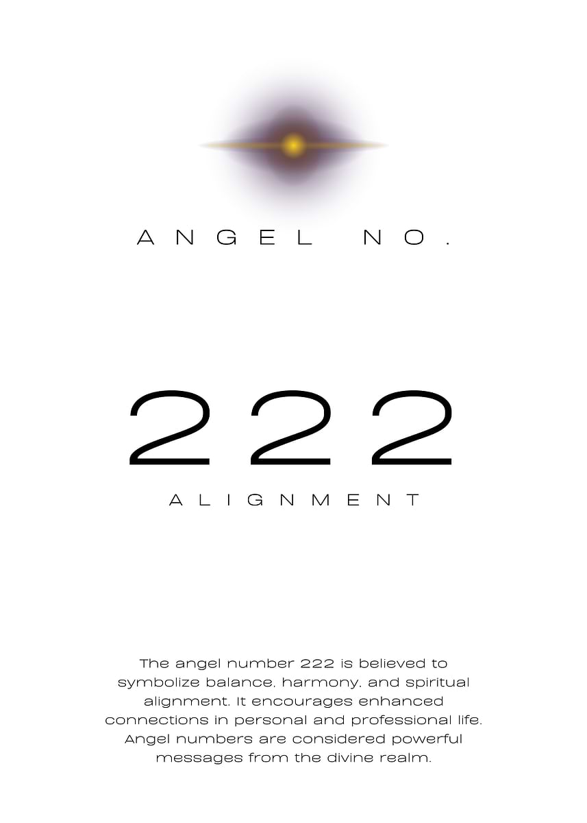 Angel Number 222' Poster, picture, metal print, paint by Martin