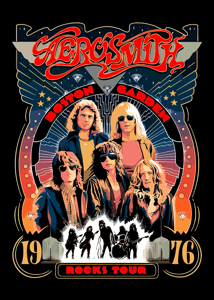 Aerosmith 1976 Rocks Tour Poster' Poster, picture, metal print