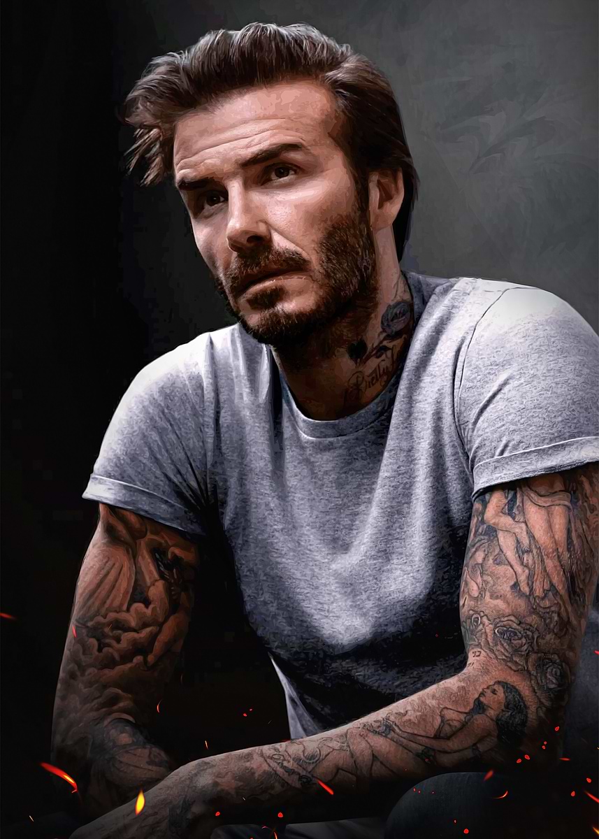 David Beckham ' Poster, picture, metal print, paint by Micho