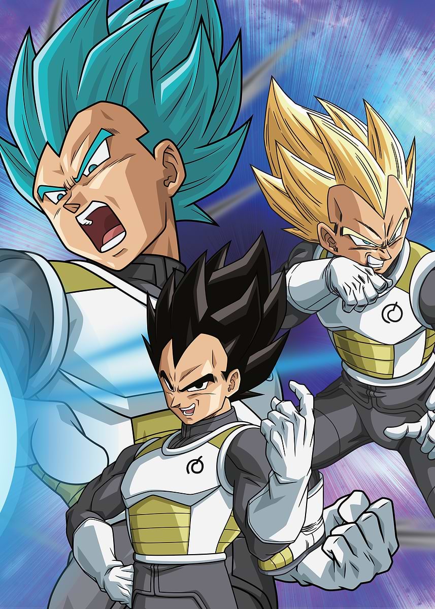Vegeta Super Saiyan' Poster, picture, metal print, paint by