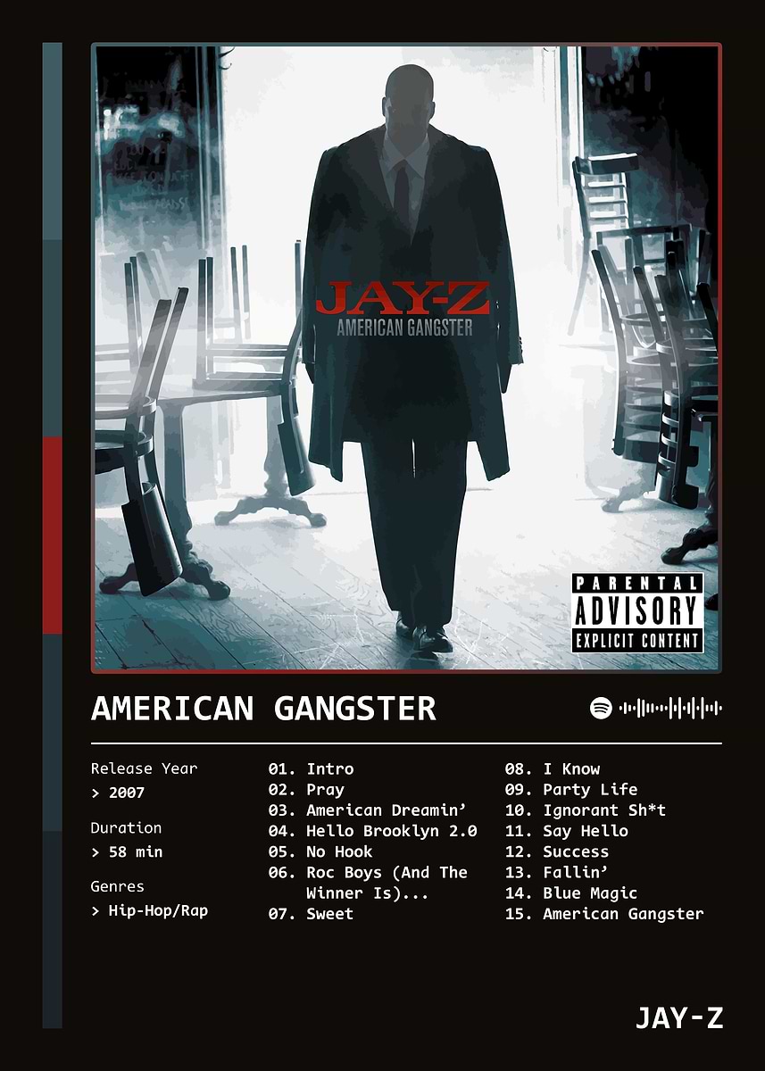 American Gangster (2007) Album by JAY-Z' Poster, picture