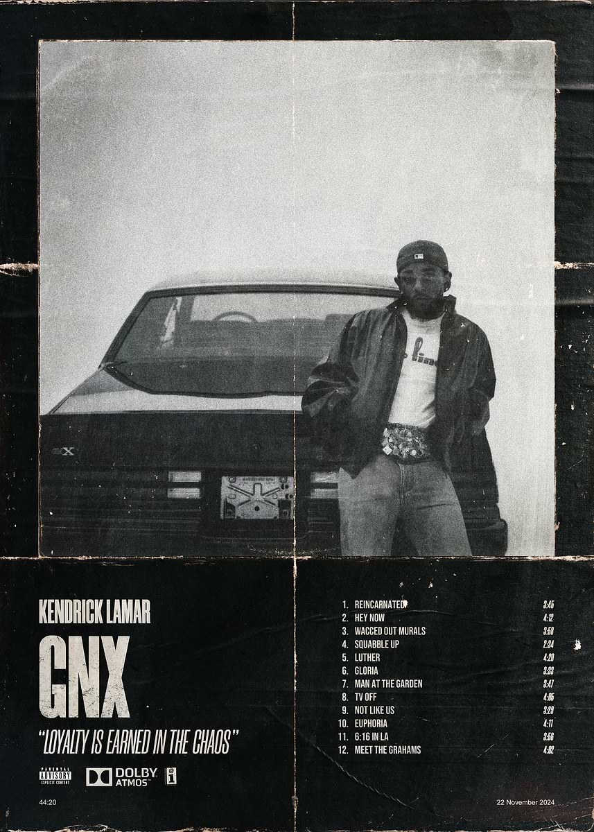 Kendrick Lamar GNX Album Cover' Poster, picture, metal print