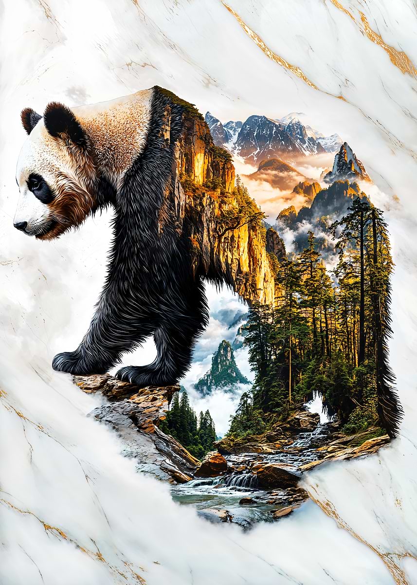 The Peaceful Wanderer — from the Avatars Of Nature collection, a Pixaverse metal print