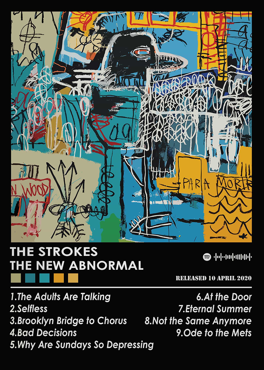 The Strokes The New Abnormal' Poster, picture, metal print, paint