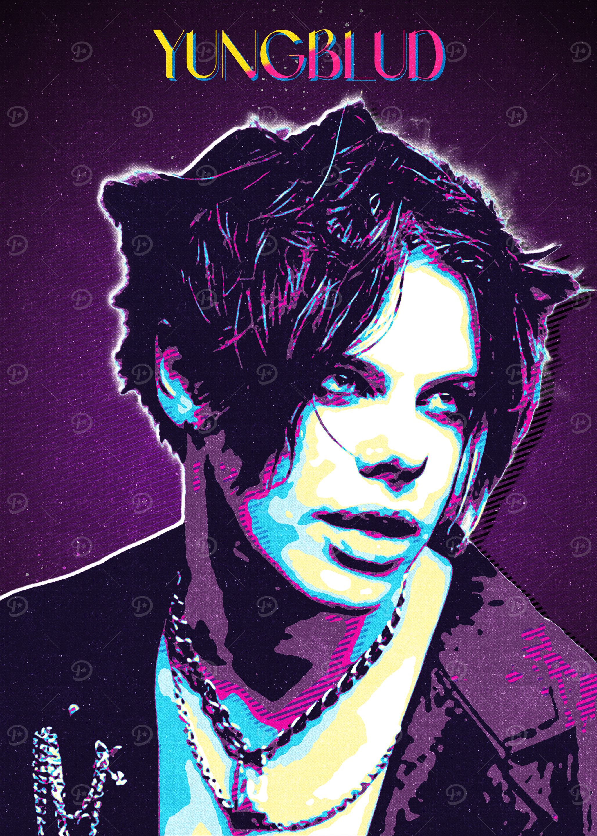 Yungblud Pop Art ' Poster, picture, metal print, paint by Rose Art