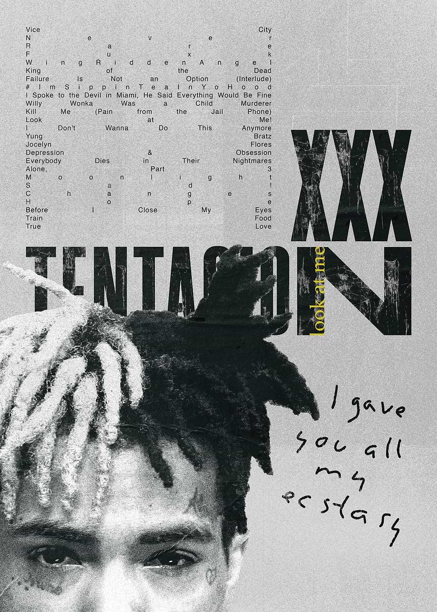 xxxtentacionポスター XXXTentacion Poster' Poster, picture, metal print, paint by