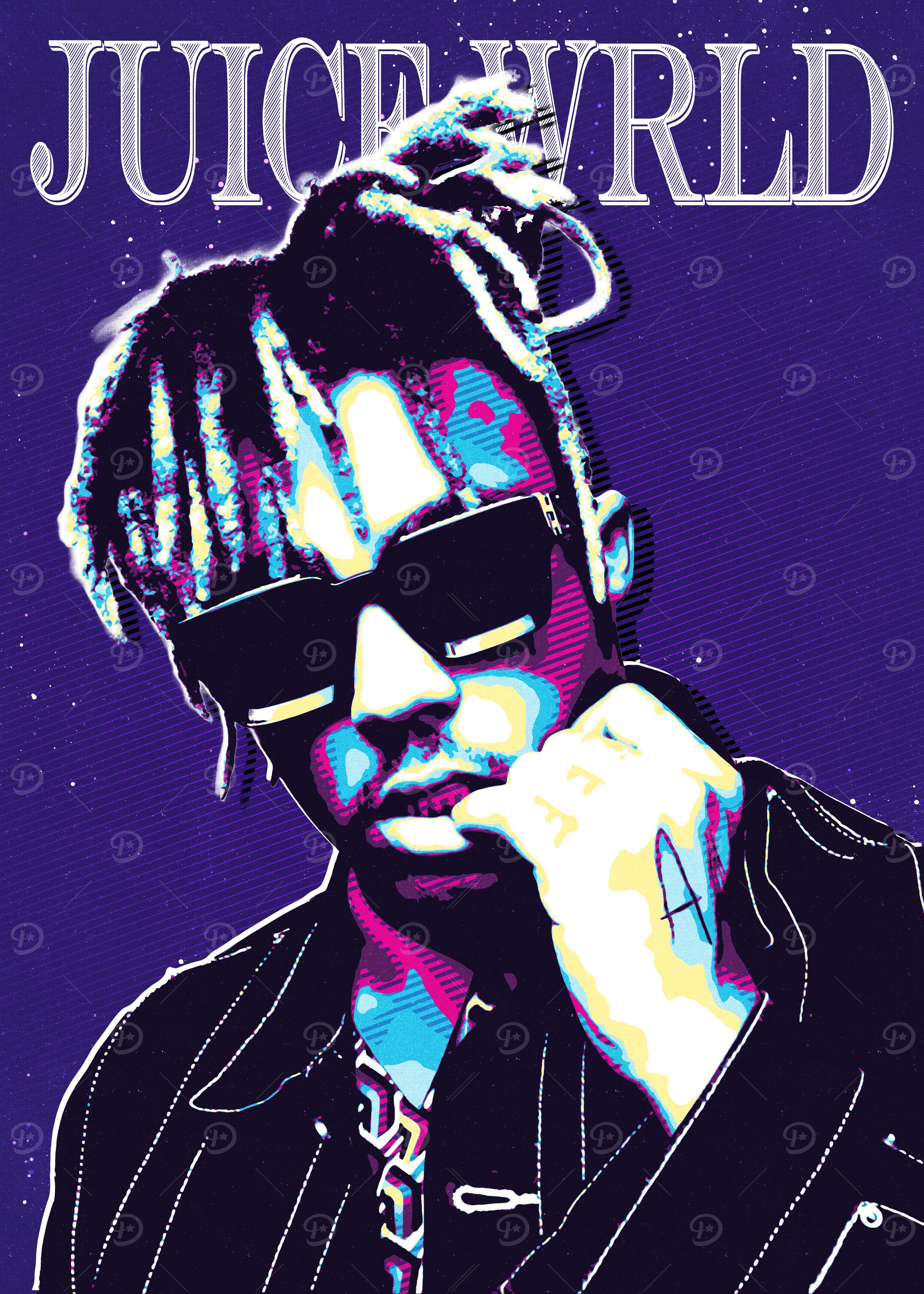 Juice Wrld ' Poster, picture, metal print, paint by Rose Art