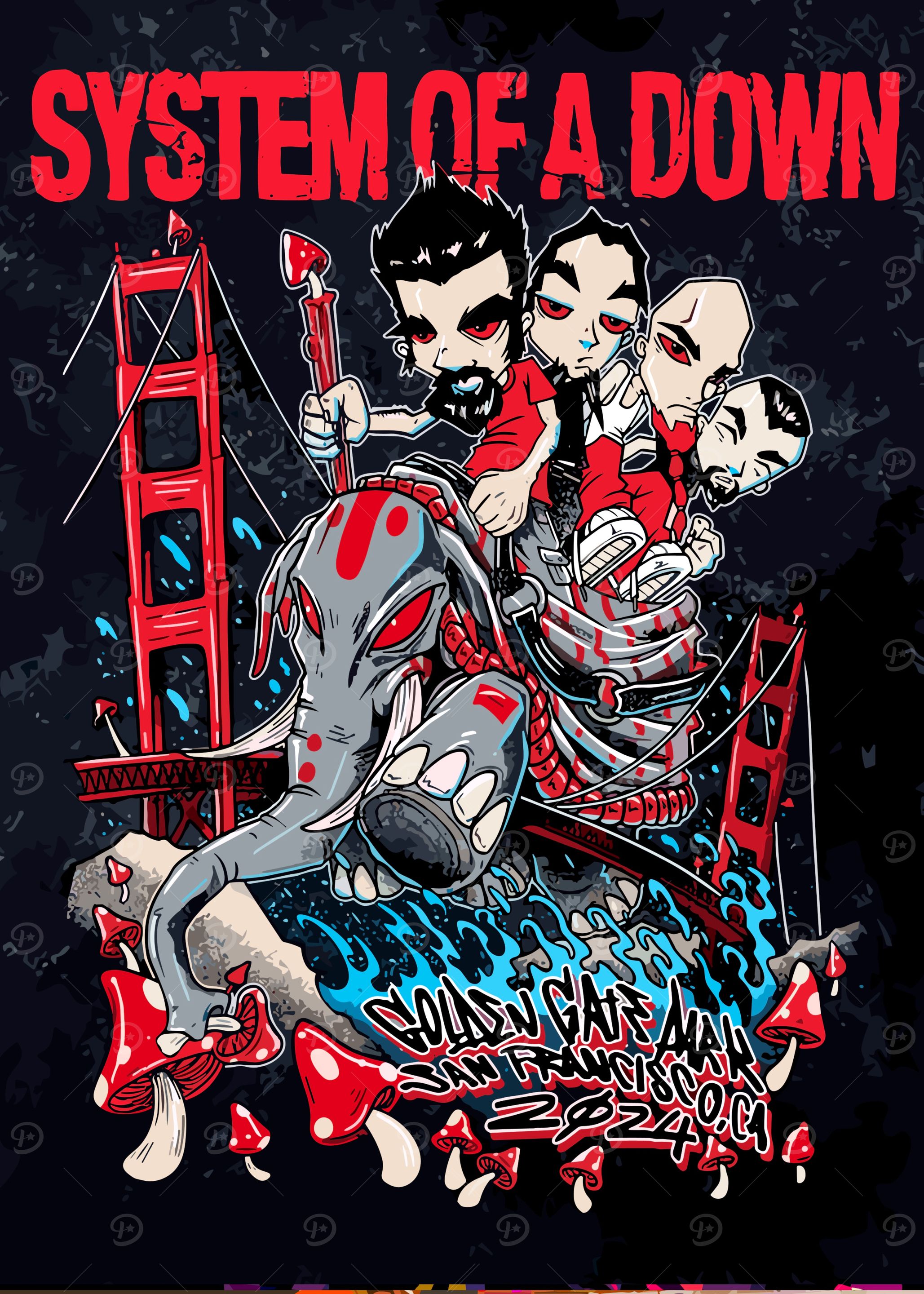 System of a Down Concert Poster' Poster, picture, metal print