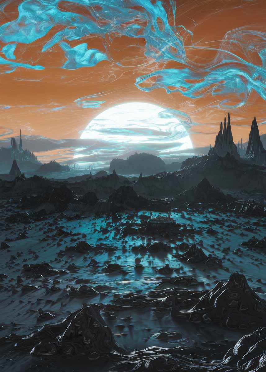 'Alien Landscape' Poster, picture, metal print, paint by Chris Nolan ...