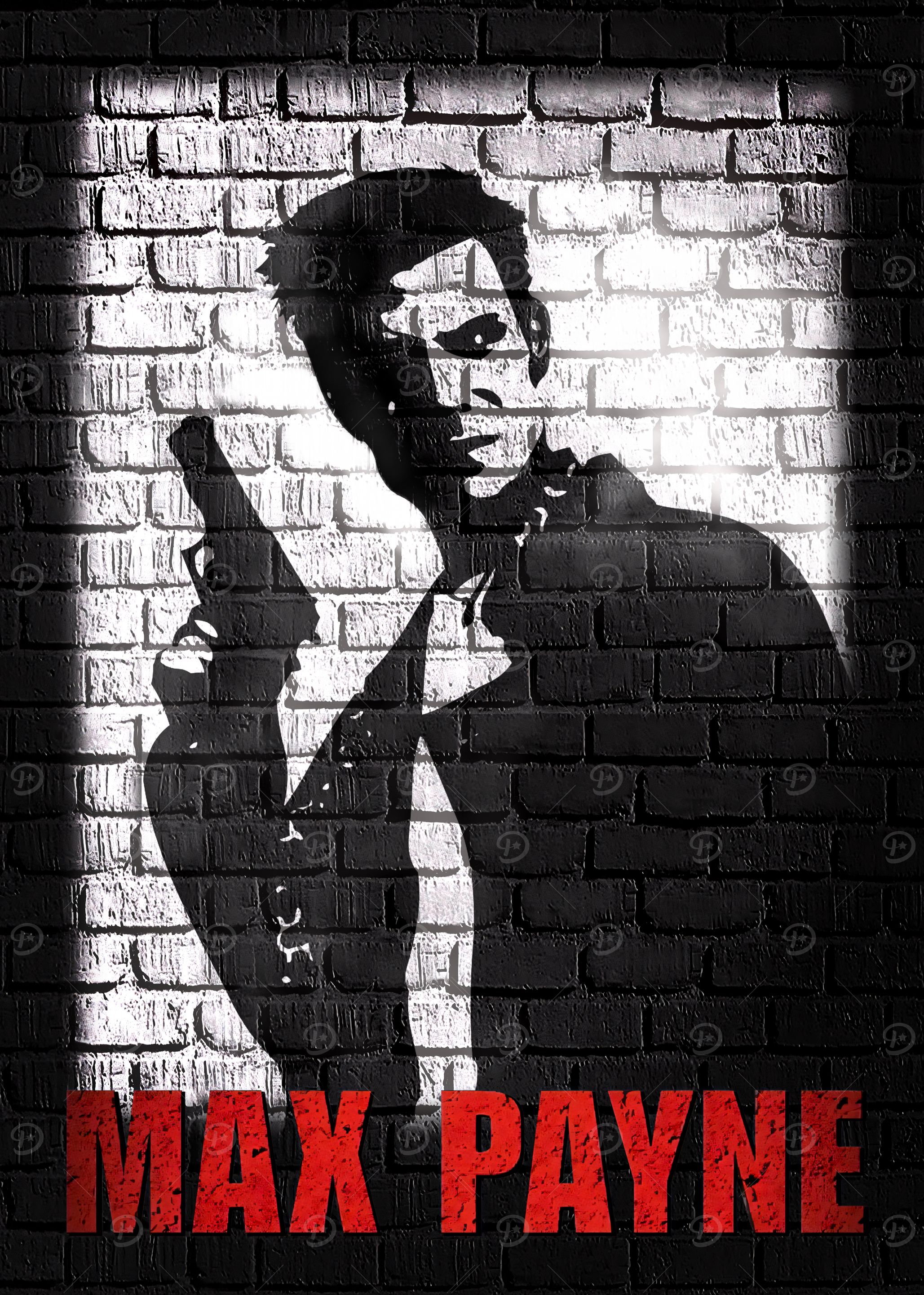 Max Payne Video Game Poster' Poster, picture, metal print, paint